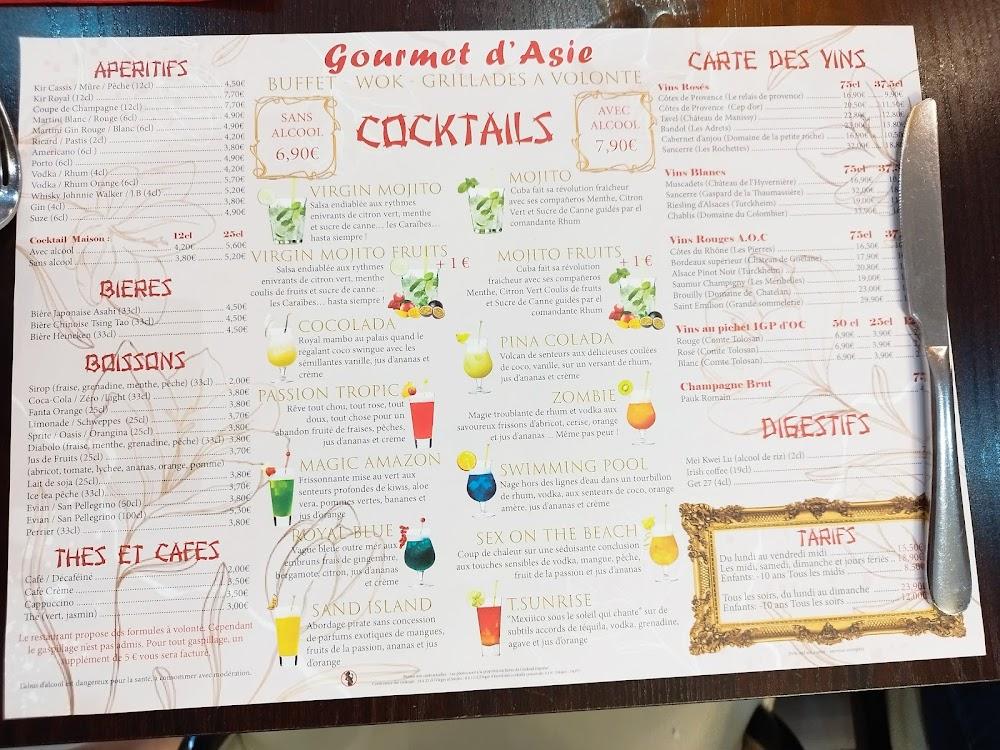 Gourmets d'Asie - Menu Image 1